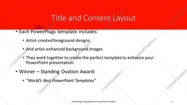 Title and Content presentation slide layout