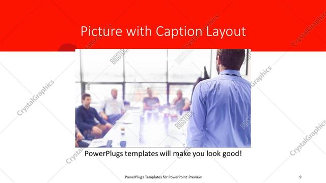 Picture with Caption presentation slide layout