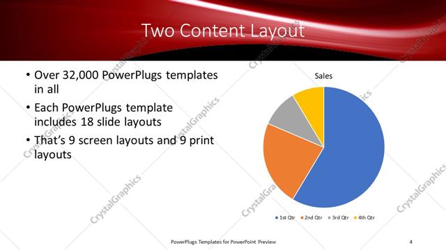 Two Content presentation slide layout