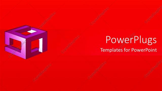  Presentation with abstract red - A reddish background with a purple box