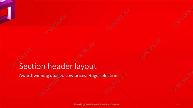 Section Header presentation slide layout