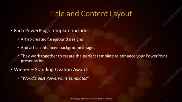 Title and Content presentation slide layout