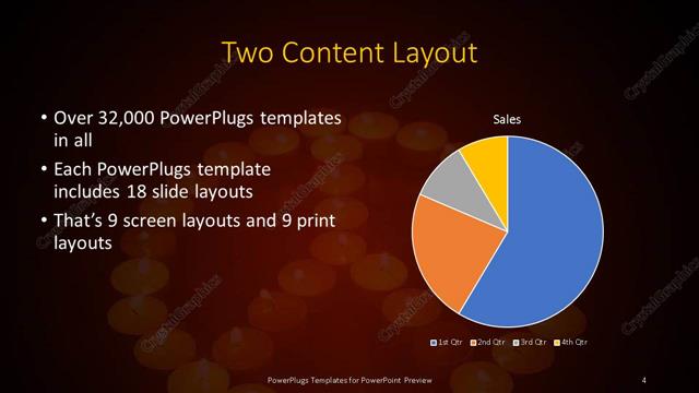 Two Content presentation slide layout