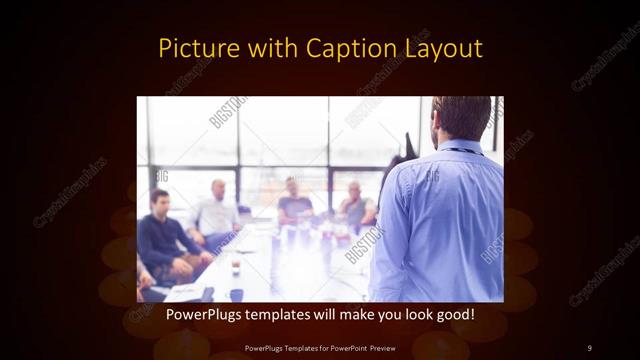 Picture with Caption presentation slide layout