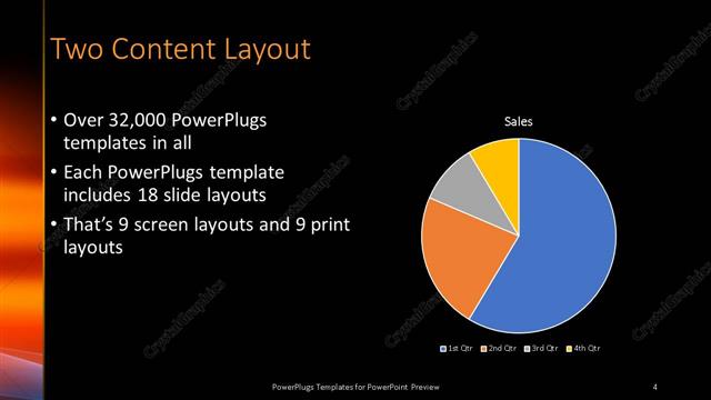 Two Content presentation slide layout