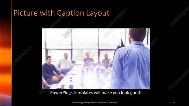 Picture with Caption presentation slide layout