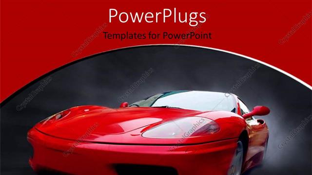  Presentation with sport - A reddish car with a blackish background and place for text