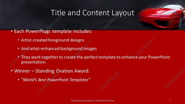 Title and Content presentation slide layout