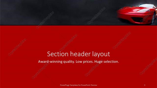 Section Header presentation slide layout