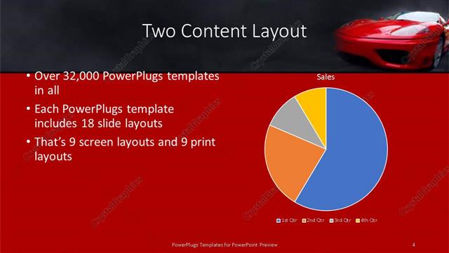 Two Content presentation slide layout
