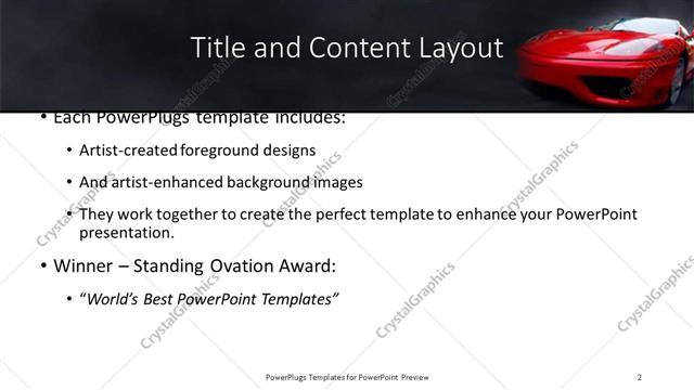Title and Content presentation slide layout