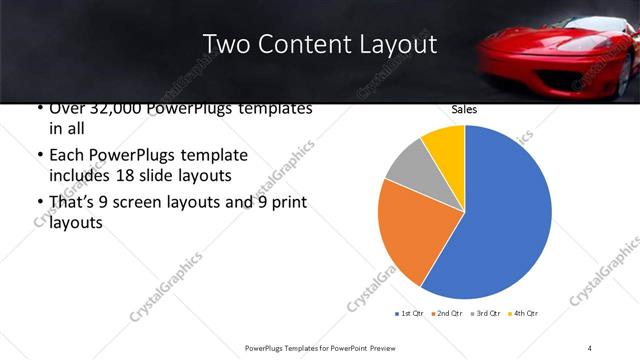 Two Content presentation slide layout