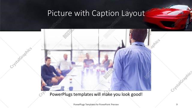 Picture with Caption presentation slide layout