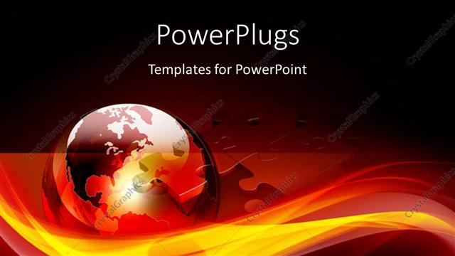  Presentation with red globe - A reddish globe with red background