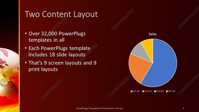 Two Content presentation slide layout