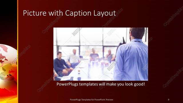 Picture with Caption presentation slide layout