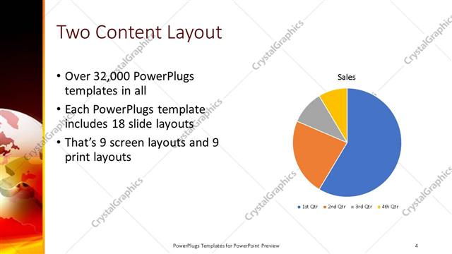 Two Content presentation slide layout