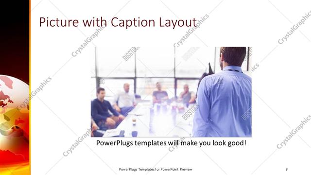 Picture with Caption presentation slide layout