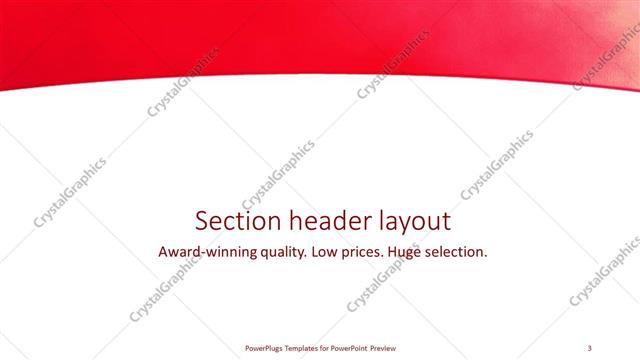 Section Header presentation slide layout