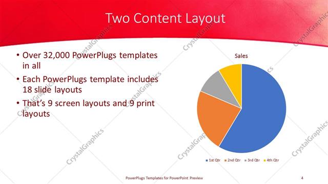 Two Content presentation slide layout
