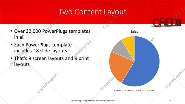 Two Content presentation slide layout