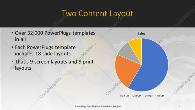 Two Content presentation slide layout