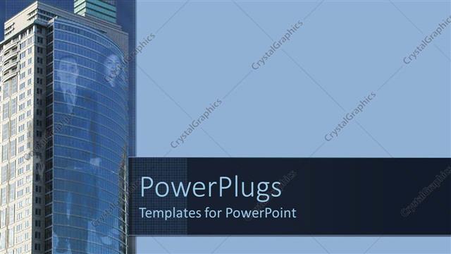  Presentation with people reflection - Reflection of business people on skyscraper, corporations, businesses, teamwork, executives