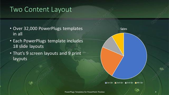 Two Content presentation slide layout