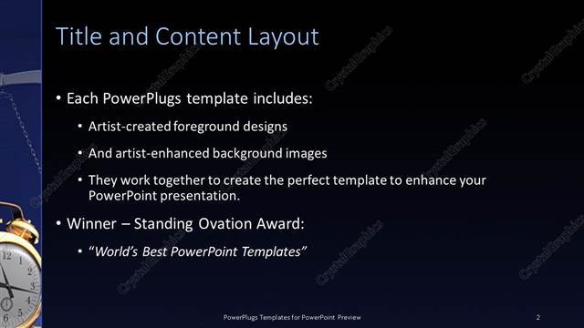 Title and Content presentation slide layout
