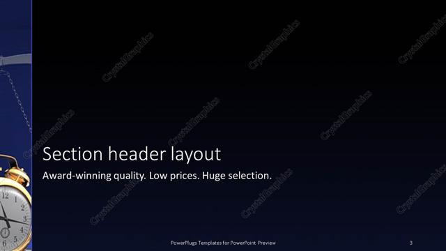 Section Header presentation slide layout