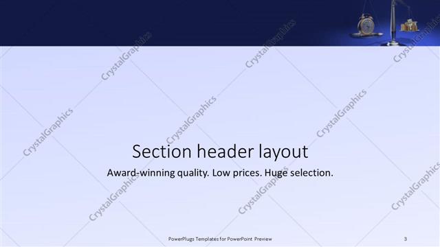 Section Header presentation slide layout