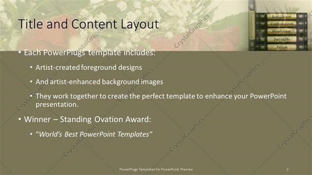 Title and Content presentation slide layout