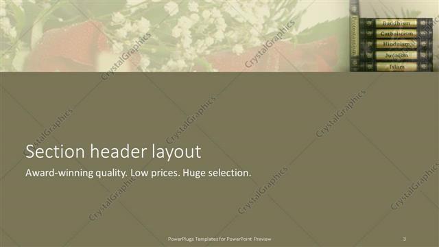 Section Header presentation slide layout