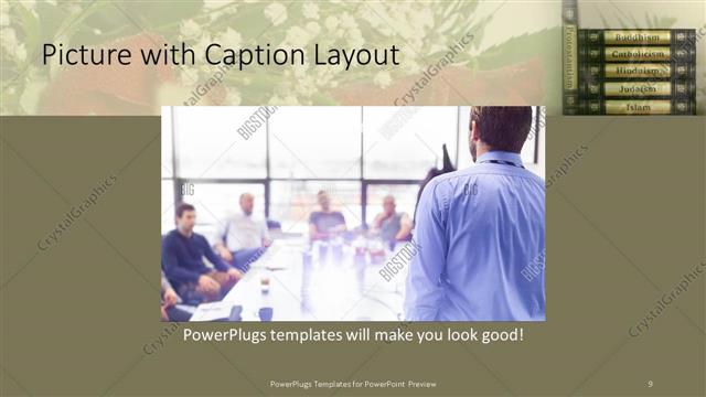 Picture with Caption presentation slide layout