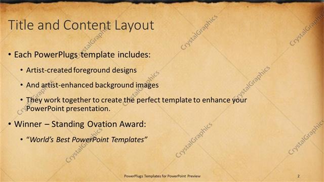 Title and Content presentation slide layout
