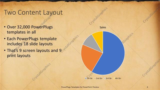 Two Content presentation slide layout