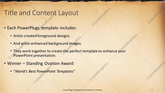 Title and Content presentation slide layout