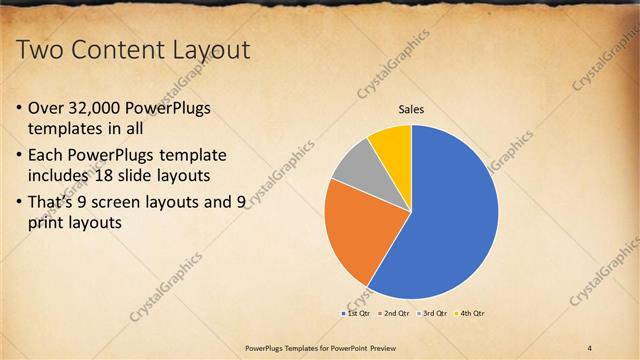 Two Content presentation slide layout