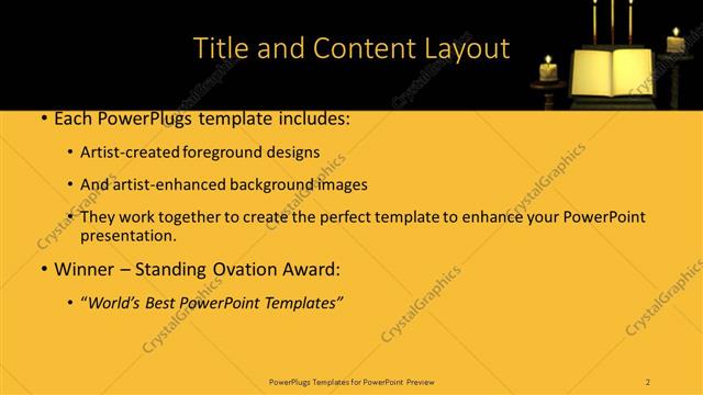 Title and Content presentation slide layout