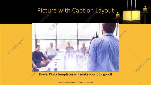 Picture with Caption presentation slide layout