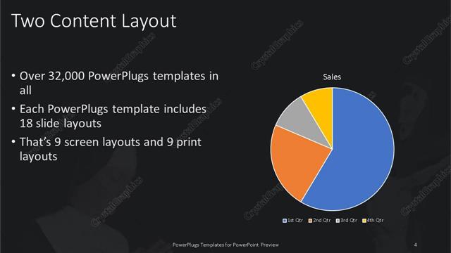 Two Content presentation slide layout