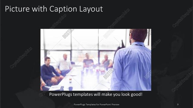 Picture with Caption presentation slide layout