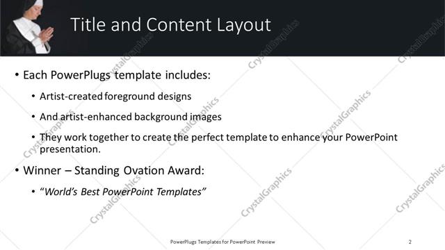 Title and Content presentation slide layout