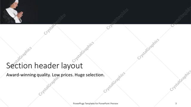 Section Header presentation slide layout