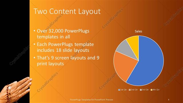 Two Content presentation slide layout