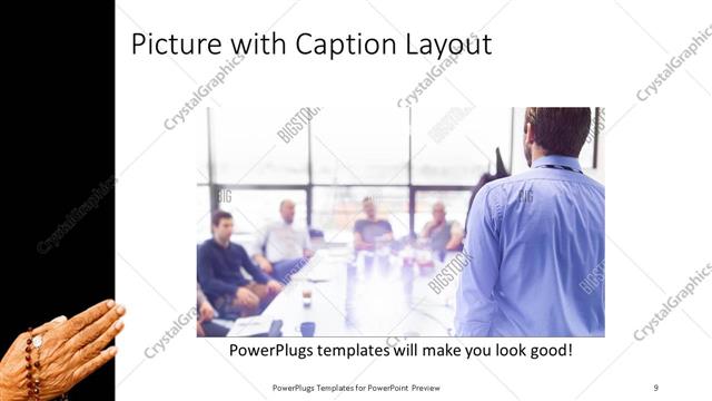 Picture with Caption presentation slide layout