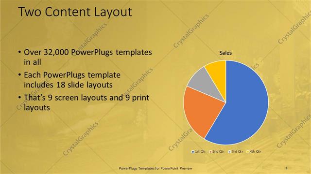 Two Content presentation slide layout