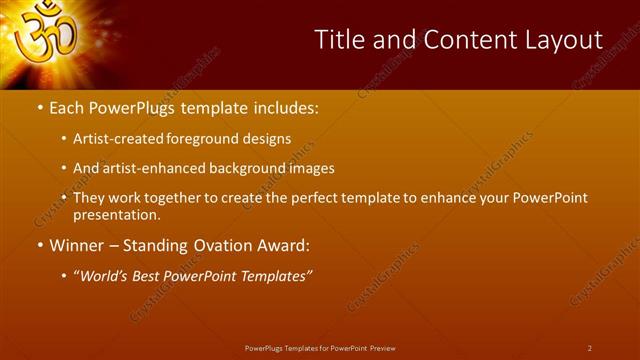 Title and Content presentation slide layout