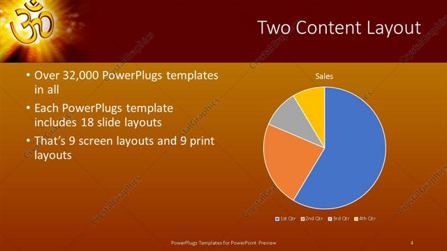 Two Content presentation slide layout