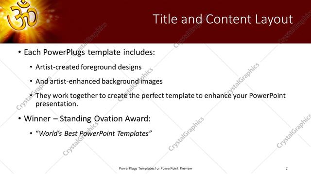 Title and Content presentation slide layout